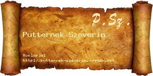 Putternek Szeverin névjegykártya